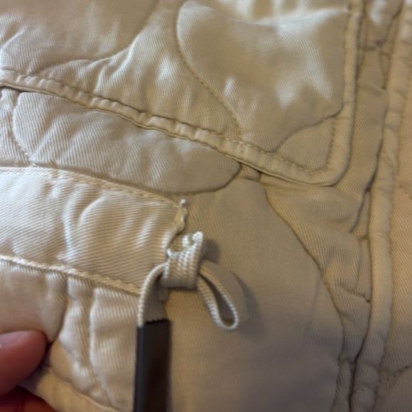 Zara oversized ecru off white lyocell and cotton quilted puffer vest NWT - Picture 4 of 13